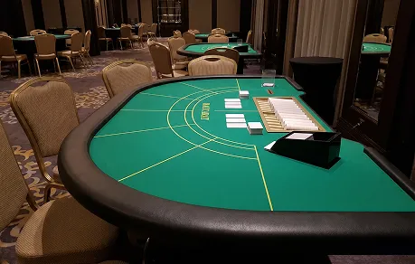 Baccarat table hire with professional croupier